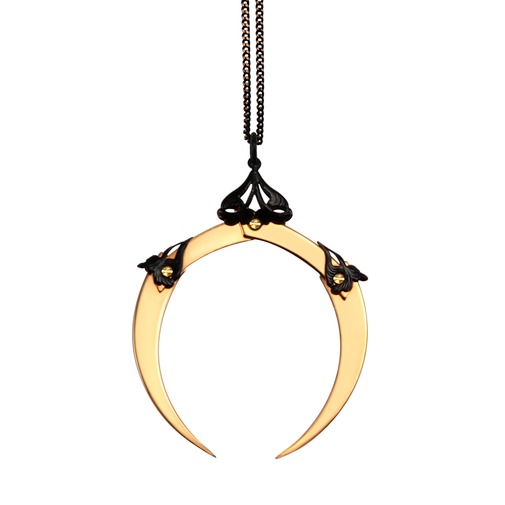 Full Moon Medium Gold Pendant 