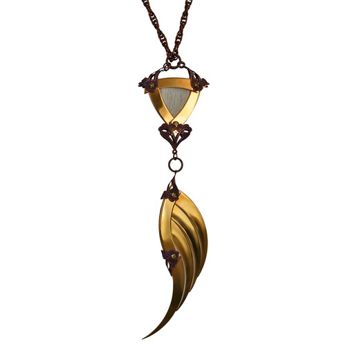 Gold Winged Deer King Necklace 