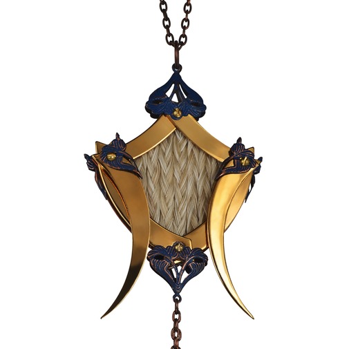 Gold Coat of Arms Cage White Horsehair Medallion Harem Royal