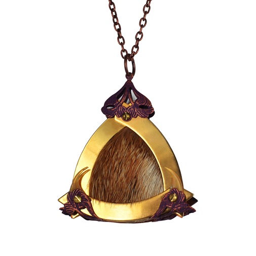 Large Gold Triangle Vixen Queen Pendant  