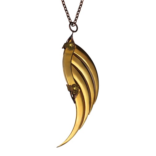 Golden Blade Wing Pendant