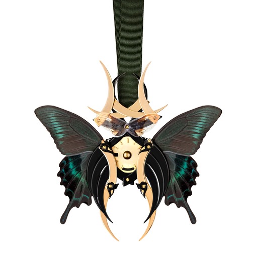 Gold and Black Hercules Butterfly Necklace 