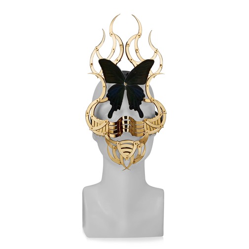 Goddess Hecate Gold Crowned Butterfly Mask