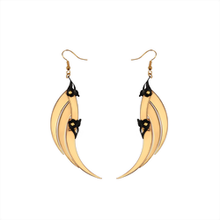 Medium Gold Blade Wings Earrings