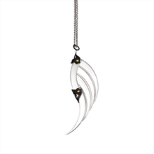 Large Silver Blade Wing Pendant