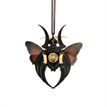 Black Crocodile and Butterfly Kabuto Necklace 