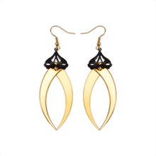 Blind Bite Gold Drop Earrings 