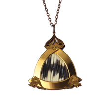 Large Gold Triangle Porcupine Fakir Pendant