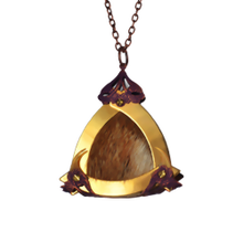 Large Gold Triangle Vixen Queen Pendant  