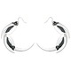 Small Silver and Black Dragon Moon Hoop Earrings