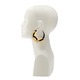 Medium Gold and Black Dragon Moon Hoop Earrings 