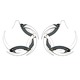 Medium Silver and Black Dragon Moon Hoop Earrings