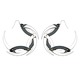 Medium Silver and Black Dragon Moon Hoop Earrings