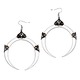 Full Moon Large Silver Dangle Earrings