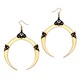 Full Moon Large Gold Dangle Earrings