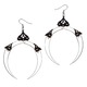 Full Moon Medium Silver Dangle Earrings