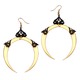 Full Moon Medium Gold Dangle Earrings