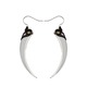 Serpent Fangs Silver Spike Earrings 