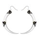 Rose Thorn Small Silver Drop Earrings 
