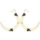 Rose Thorn Medium Gold Hoop Earrings 
