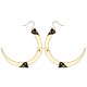 Rose Thorn Medium Gold Hoop Earrings 