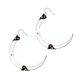 Rose Thorn Medium Silver Hoop Earrings