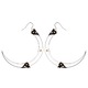 Rose Thorn Medium Silver Hoop Earrings