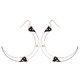 Rose Thorn Medium Silver Hoop Earrings