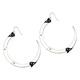 Rose Thorn Large Silver Hoop Earrings