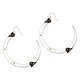 Rose Thorn Large Silver Hoop Earrings