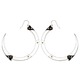 Rose Thorn Large Silver Hoop Earrings