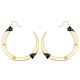 Rose Thorn Large Gold Hoop Earrings