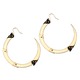 Rose Thorn Large Gold Hoop Earrings