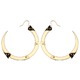 Rose Thorn Large Gold Hoop Earrings