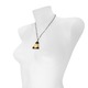 Small Gold Triangle White Deer King Pendant