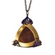 Large Gold Triangle Lizard Skin Pendant