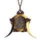 Gold Pentagon Cage Cobra Skin Medallion 