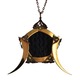 Gold Pentagon Cage Black Horsehair Medallion
