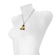 Small Gold Triangle White Horsehair Pendant
