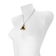 Large Gold Triangle Cognac Horsehair Pendant