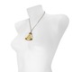 Large Gold Triangle White Horsehair Pendant