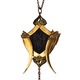 Gold Coat of Arms Cage Cognac Horsehair Medallion