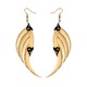 Large Gold Blade Wings Earrings