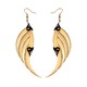 Large Gold Blade Wings Earrings