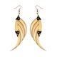 Large Gold Blade Wings Earrings