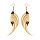 Large Gold Blade Wings Earrings