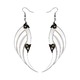 Large Silver Blade Wings Earrings
