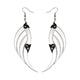 Large Silver Blade Wings Earrings