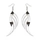 Large Silver Blade Wings Earrings