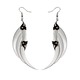 Medium Silver Blade Wings Earrings